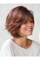 Red Short Wavy Capless Synthetic Women Bob Wigs