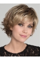 Blonde Ideal Wavy Short Monofilament Synthetic Women Bob Wigs