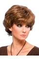 8" Short Blonde Wavy Synthetic Layered Lace Front Women Wigs