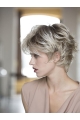 Wavy Blonde 8" Boycuts Monofilament Short Synthetic Women Wig