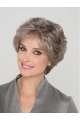 Capless 8" Wavy Short Synthetic Grey Women Wigs