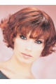 Short Wavy Auburn Monofilament Classic Synthetic Women Wigs