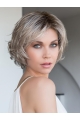 8" Short Wavy Brown Hand-Tied Sleek Synthetic Women Wigs