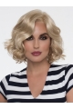 Modern Blonde Wavy Short 10" Lace Front Synthetic Women Wigs