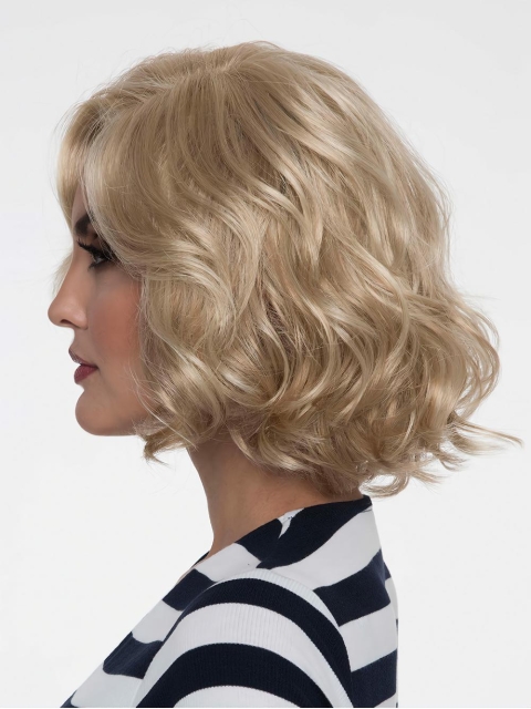 Modern Blonde Wavy Short 10" Lace Front Synthetic Women Wigs