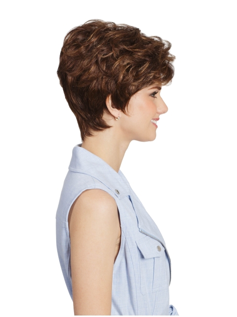  Classic Wavy 8" Short Brown Capless Synthetic Women Wigs