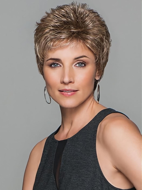 Wavy Short Best Boycuts 4" Capless Synthetic Women Wigs