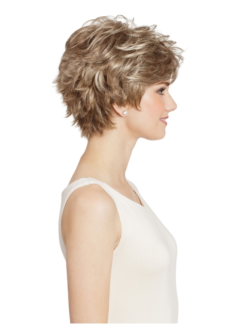 Classic Blonde Wavy Short 8" Capless Synthetic Lady Wig