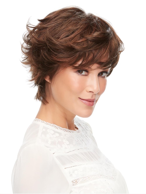 6" Wavy Short Hand-Tied Synthetic Women Wigs