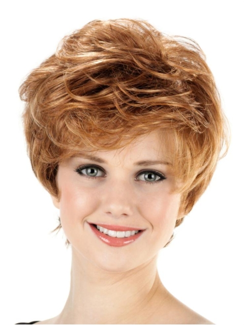 Short Classical Wavy 8" Capless Synthetic Women Wigs