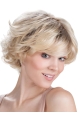 9" Blonde Wavy Short Capless Synthetic Women Wig