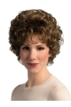 Wavy Short Brown With Bangs Capless Synthetic Women Wigs