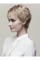 6"  Short Wavy Blonde Lace Front Classic Synthetic Women Wigs