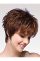 Affordable Auburn Wavy Short Boycuts Capless Synthetic Women Wigs