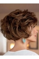 Perfect Brown Wavy Short Capless Classic Synthetic Women Wigs