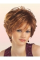 Designed Auburn Wavy Short Capless Petite Synthetic Women Wigs