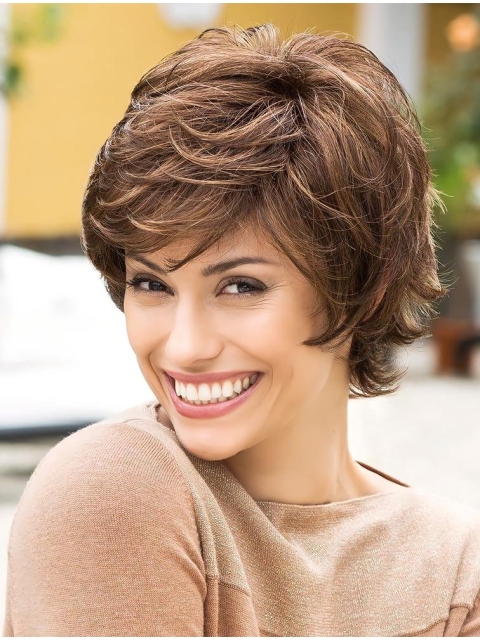 6" Wavy Short Monofilament Best Synthetic Women Wigs