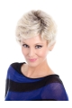 Wavy Short Monofilament Synthetic Grey Hair Wigs For Women