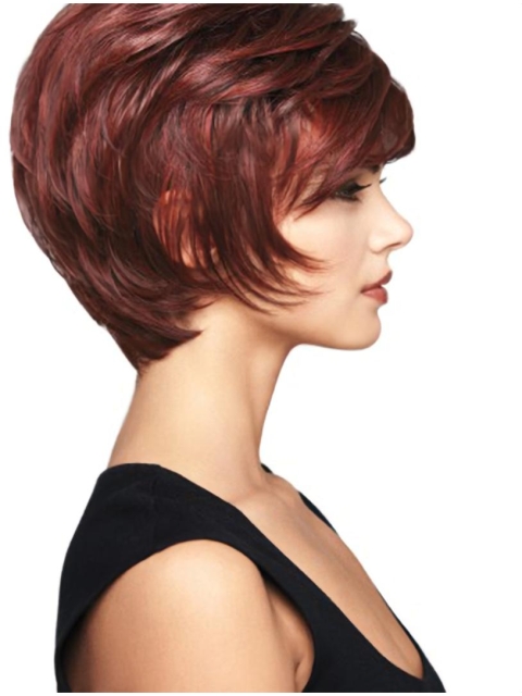 Radiant Layered Wavy Short Capless Synthetic Women Wigs