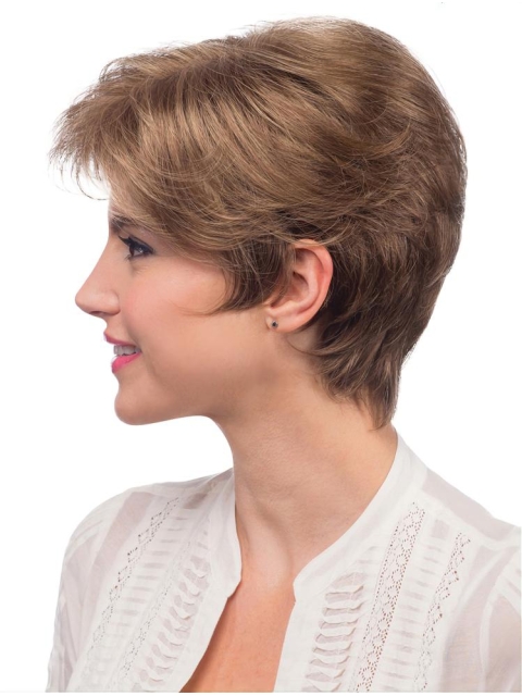  Blonde Wavy Short Monofilament Synthetic Women Wigs