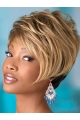 Popular Blonde Wavy Short Capless Synthetic African American Women Wigs