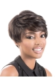 Designed Brown Wavy Short African American Wigs