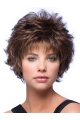 Brown New Layered Wavy Short Capless Synthetic Women Wigs