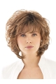 Beautiful Brown Wavy Short Capless Synthetic Classic Women Wigs