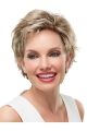 Blonde Wavy Stylish Short Monofilament Synthetic Women Wigs