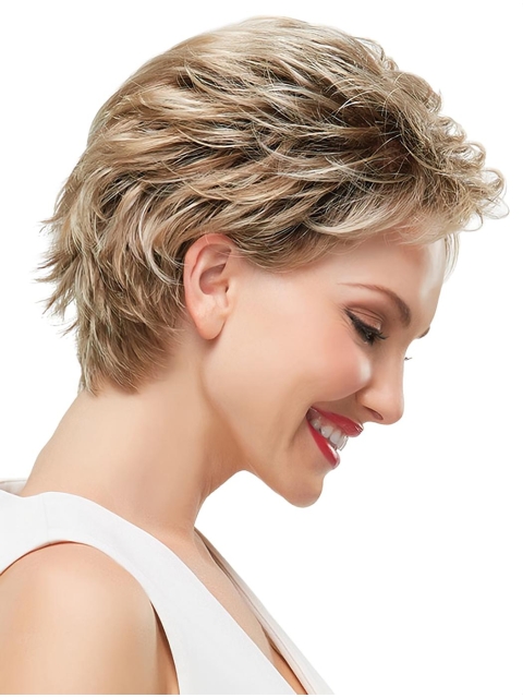 Blonde Wavy Stylish Short Monofilament Synthetic Women Wigs