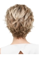 Blonde Wavy Stylish Short Monofilament Synthetic Women Wigs