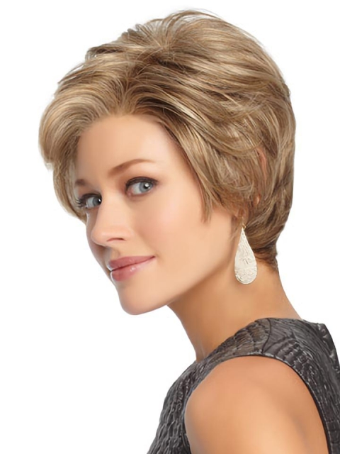 Blonde Wavy Short Lace Front Synthetic Women Wigs