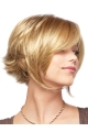 Brown Wavy Short Capless Designed Synthetic Women Bobs  Wigs