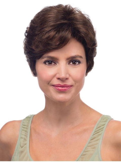 Wavy Layered Lace Front Short Synthetic Women Wig