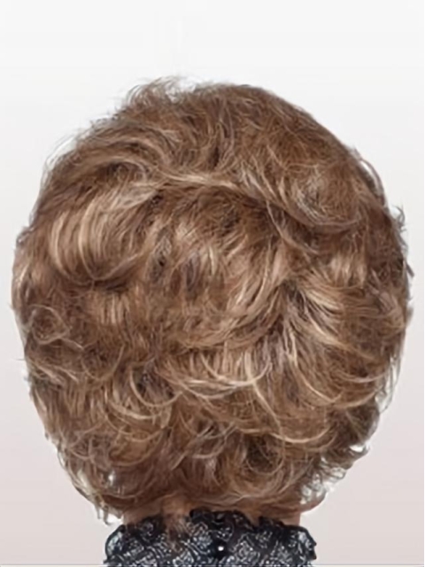 Flexibility Blonde Wavy Short Capless Synthetic Women Wigs