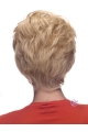 Polite Blonde Wavy Short Human Hair Celebrity Women Wigs