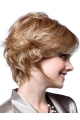 Blonde Wavy Short Monofilament Synthetic Women Wigs