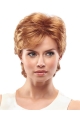 Sleek Auburn Layered Wavy Short Capless Synthetic Women Wigs