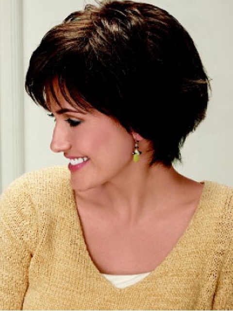 Brown Gorgeous Layered Wavy Short Capless Synthetic Women Wigs