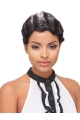 Black Wavy Short Lace Brazilian Remy Human Hair Glamorous  Women Wigs