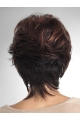 Mature Brown Wavy Short Capless Classic Synthetic Women Wigs