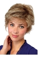 Blonde Wavy  Short  Monofilament Synthetic Unique Women Wigs