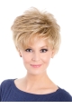 New Design Short Wavy Blonde Layered Capless Fabulous Synthetic Women Wigs