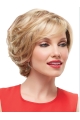 Blonde Wavy Short Monofilament Synthetic Women Wigs