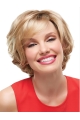 Blonde Wavy Short Monofilament Synthetic Women Wigs