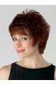 Natural Auburn Layered Wavy Short Capless Synthetic Women Wigs