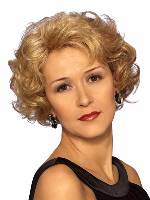 Good Blonde Wavy Short Lace Front Classic Synthetic Women Wigs