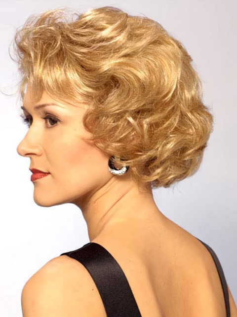 Good Blonde Wavy Short Lace Front Classic Synthetic Women Wigs