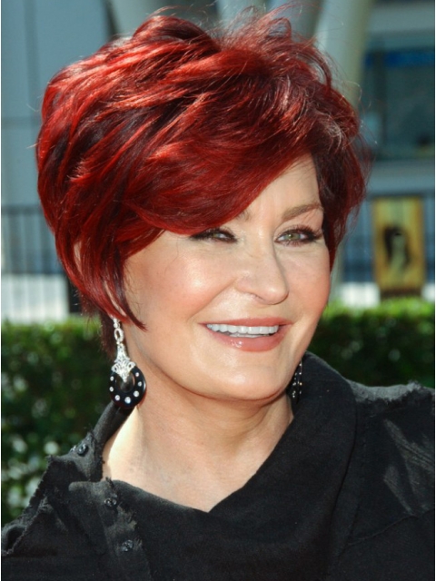 Short Wavy  Capless Human Hair Lady Wigs 