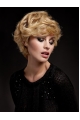 Wonderful Blonde Short Wavy With Bangs New Design Lace Front Synthetic Women Wigs